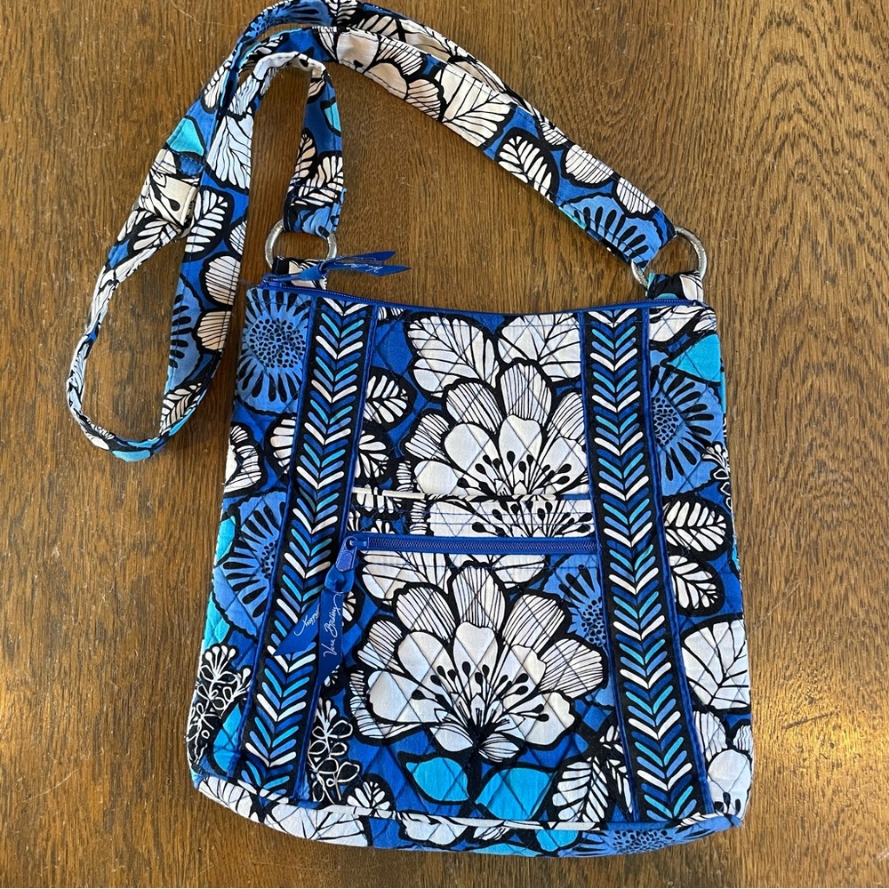Vera Bradley Blue Bayou Crossbody Hipster Bag Blue Black
